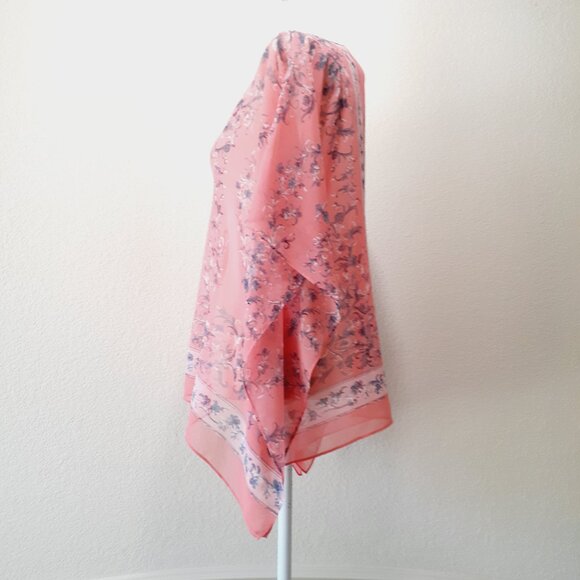 BCBG MaxAzria Sheer Poncho Blouse - Picture 3 of 12